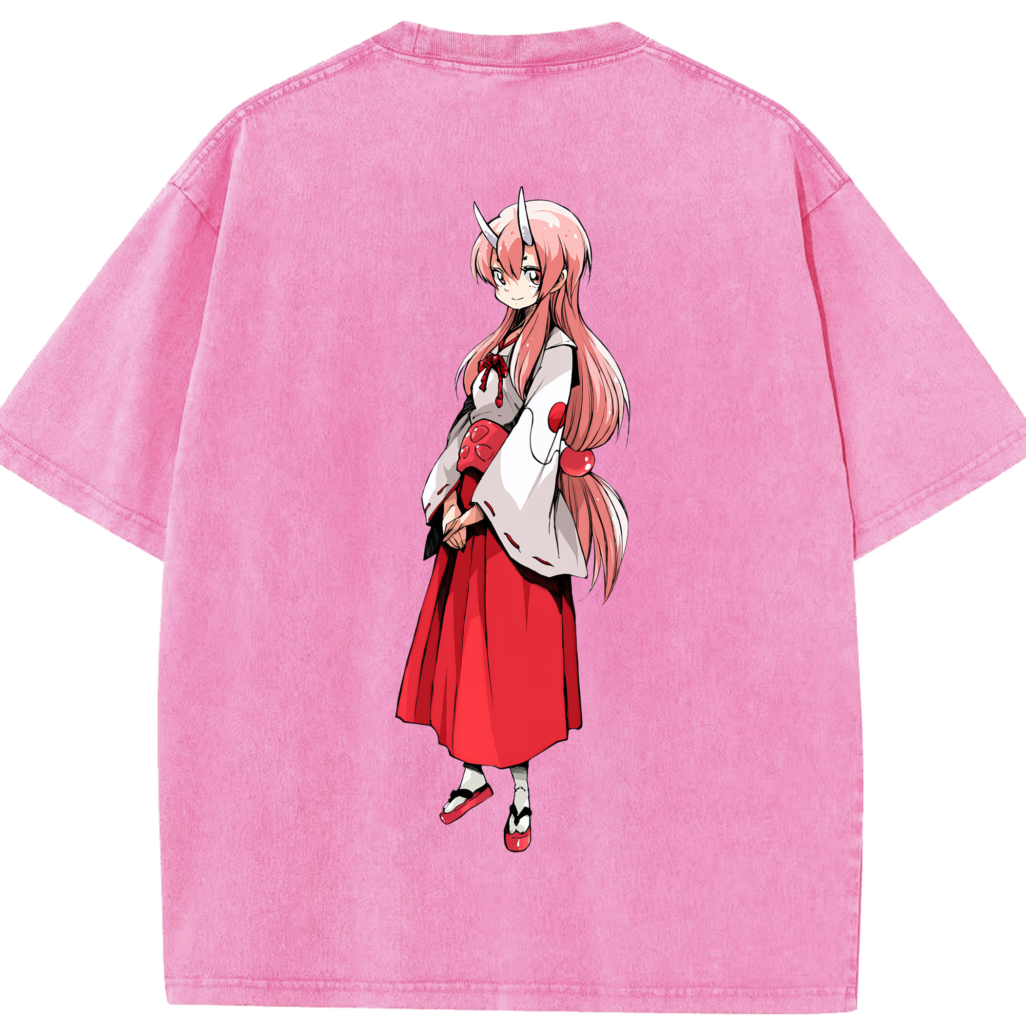 （画像用） 転スラ Regarding Reincarnated to Slime 綿100% ヴィンテージ風 半袖Tシャツ（背面プリント）